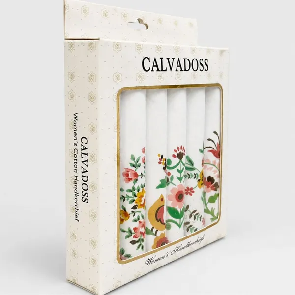 Calvadoss_Women's_Pure_Cotton_Botanical_Folk_Art_Handkercheif