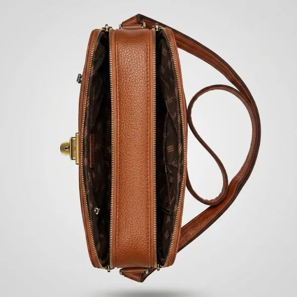Calvadoss_Tan_Leather_Textured_Sling_Bag