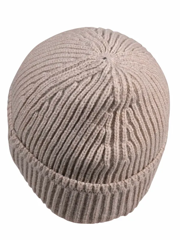Beige_Woollen_Beanie_For_Unisex