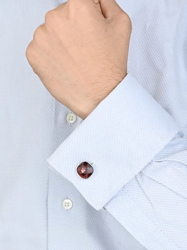 Maroon_Diamond_Shaped_Cufflinks