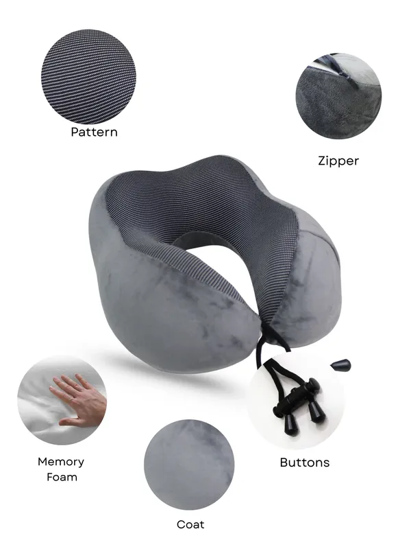 Grey_Memory_Foam_Travel_Neck_Pillow_Ergonomic_Comfort,_For_Unisex