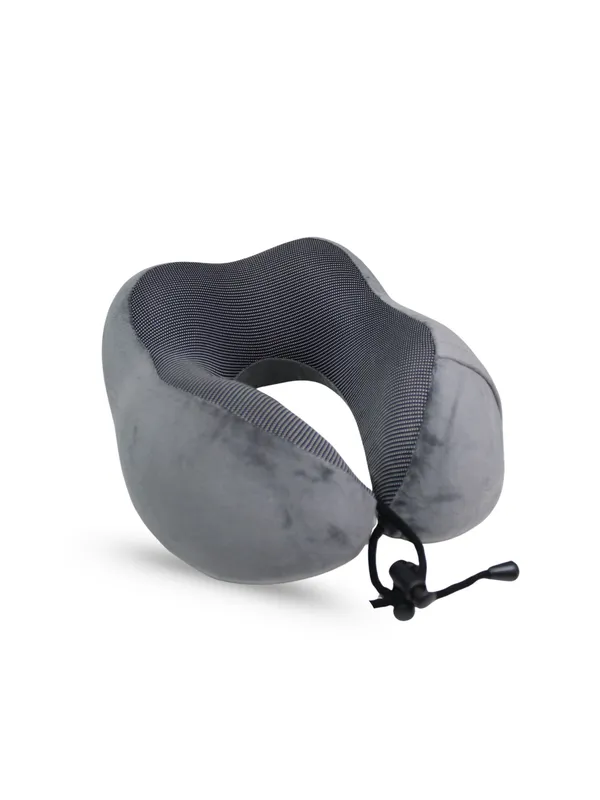 Grey_Memory_Foam_Travel_Neck_Pillow_Ergonomic_Comfort,_For_Unisex