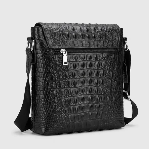 Calvadoss_Black_Leather_Croco_Sling_Bag