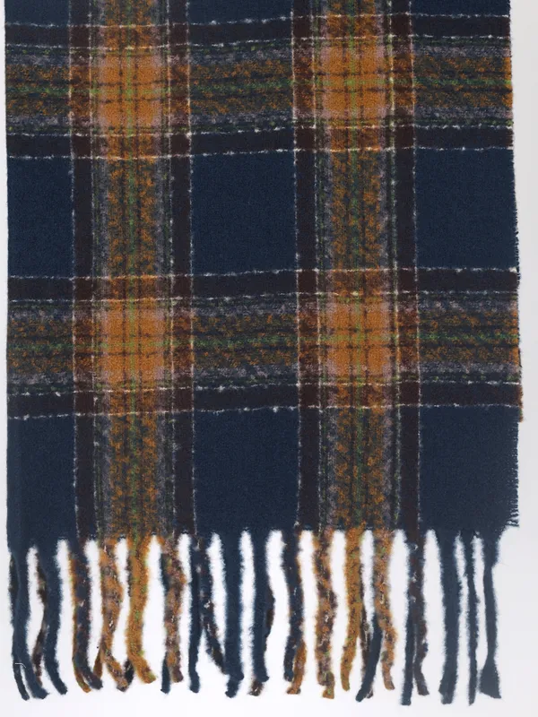 Multicolor_Checked_Fringed_Stole_For_Unisex
