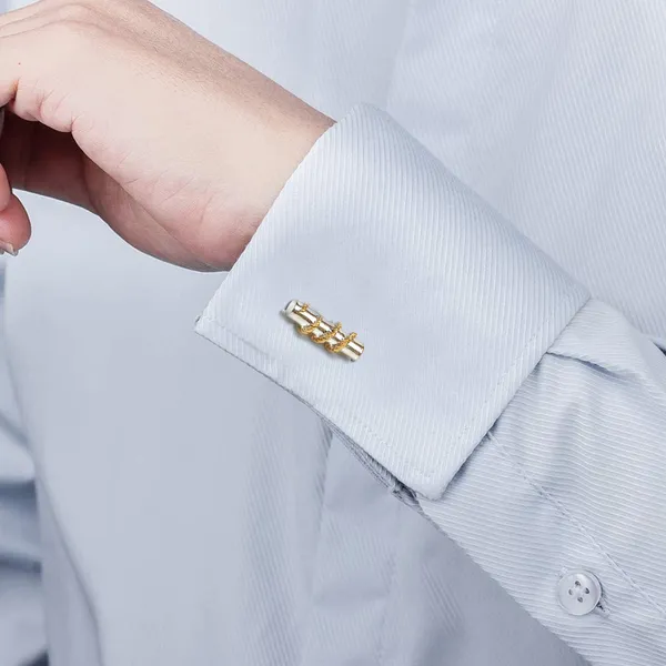 Silver-Toned_&_Gold-Toned_Cylinder_Cufflink