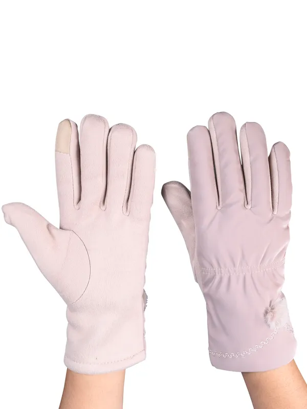Calvadoss_Women_Patterned_Winter_Gloves