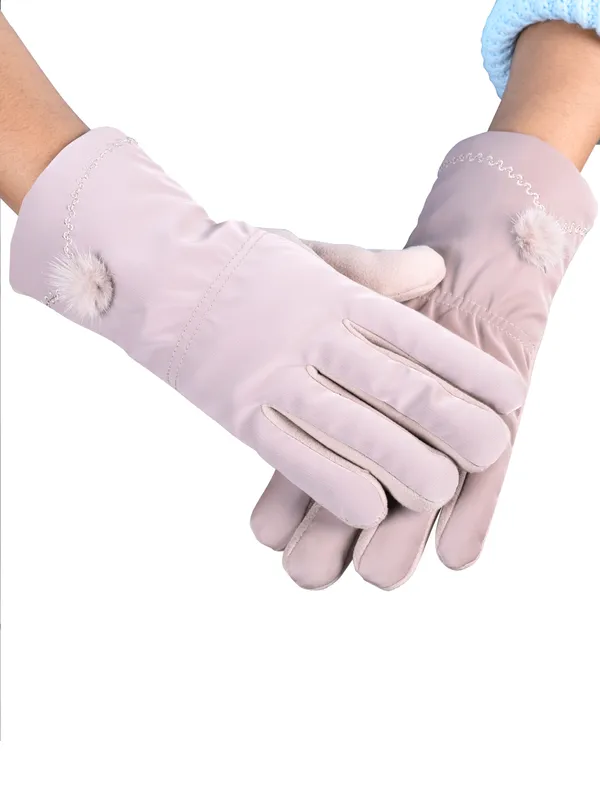 Calvadoss_Women_Patterned_Winter_Gloves