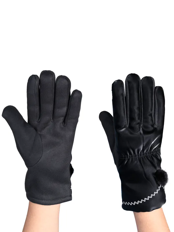 Calvadoss_Women_Patterned_Winter_Gloves