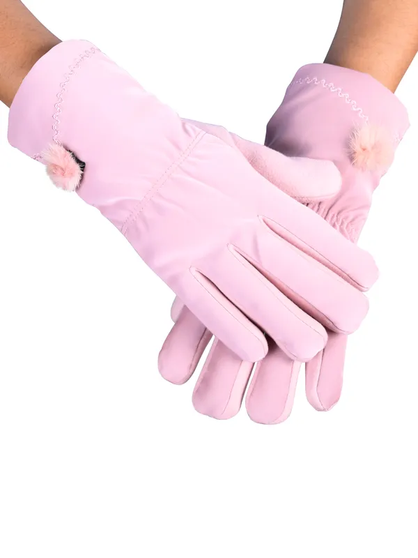 Calvadoss_Women_Patterned_Winter_Gloves