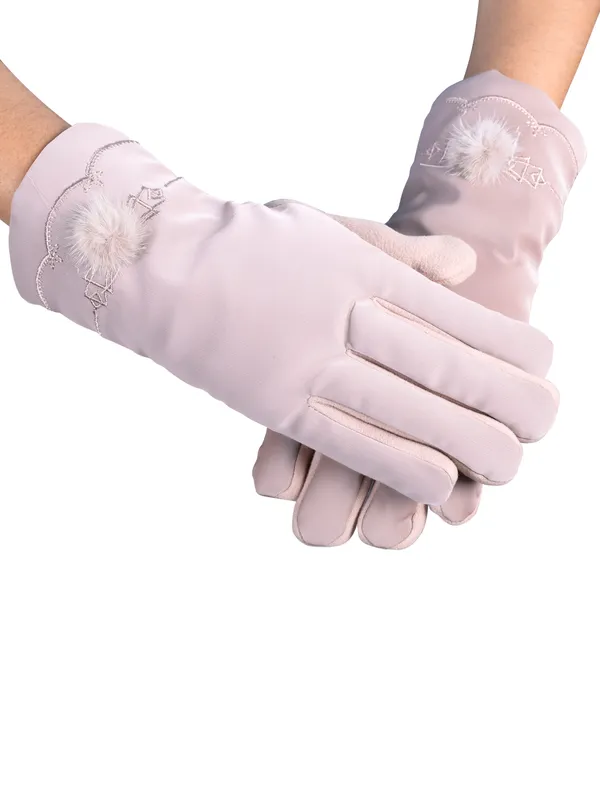Calvadoss_Women_Patterned_Winter_Gloves