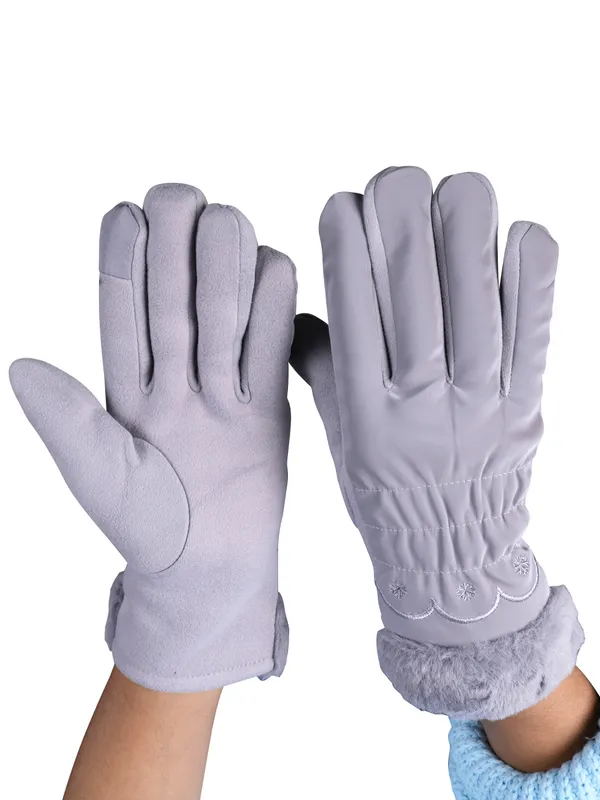 Calvadoss_Women_Patterned_Winter_Gloves