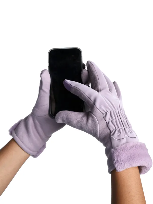 Calvadoss_Women_Patterned_Winter_Gloves