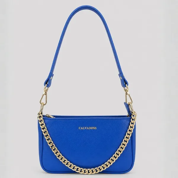 Calvadoss_Premium_Blue_Leather_Structured_Shoulder_Bag