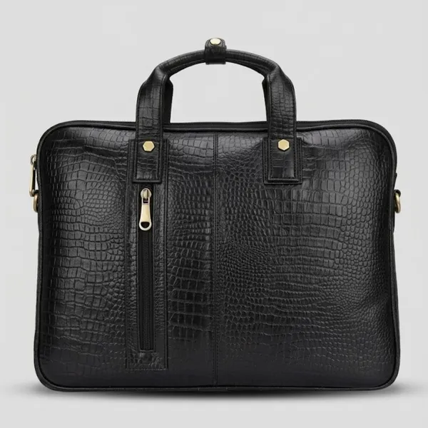 Calvadoss_Textured_Black_Leather_Laptop_Bag