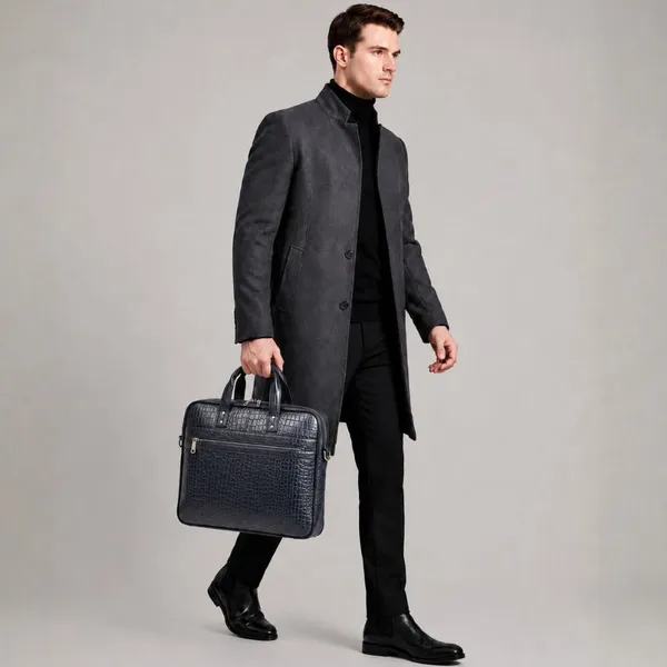 Calvadoss_Textured_Navy_Leather_Laptop_Bag
