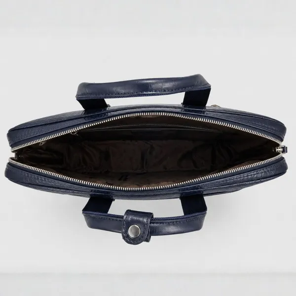 Calvadoss_Textured_Navy_Leather_Laptop_Bag