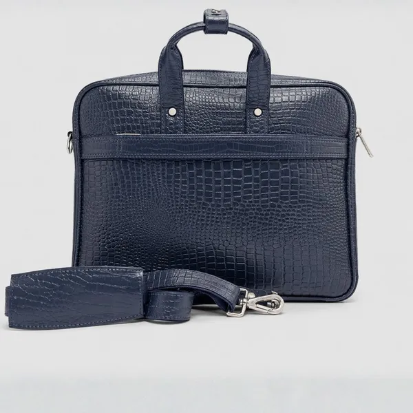 Calvadoss_Textured_Navy_Leather_Laptop_Bag