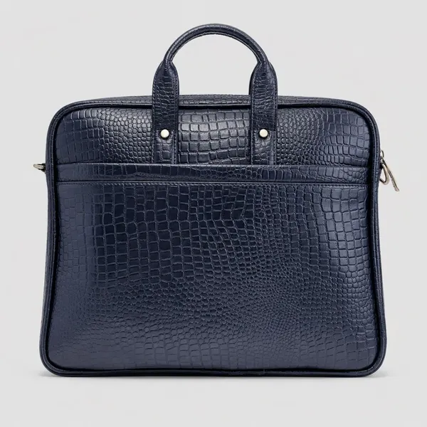 Calvadoss_Textured_Navy_Leather_Laptop_Bag