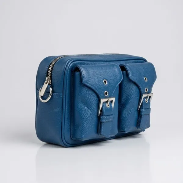 Calvadoss_Blue_Leather_Textured_Sling_Bag
