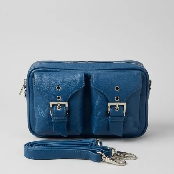 Calvadoss_Blue_Leather_Textured_Sling_Bag