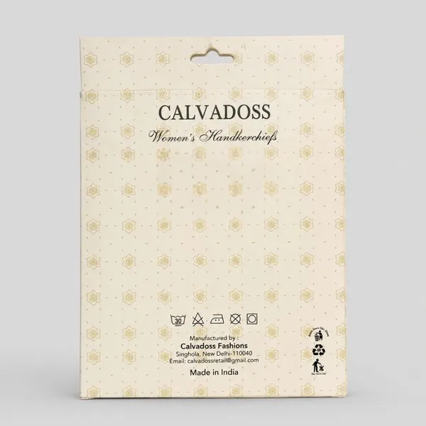 Calvadoss_Women's_Pure_Cotton_Floral_Grid_Handkerchief
