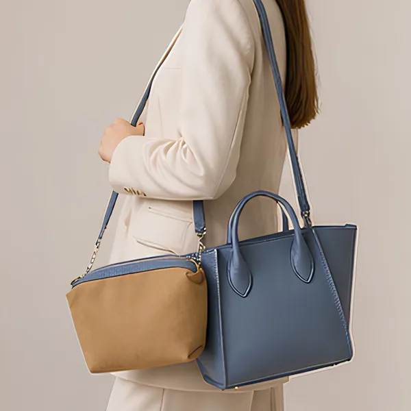 Calvadoss_Premium_Grey_Leather_Handbag