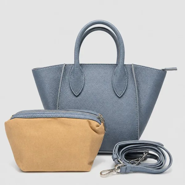 Calvadoss_Premium_Grey_Leather_Handbag
