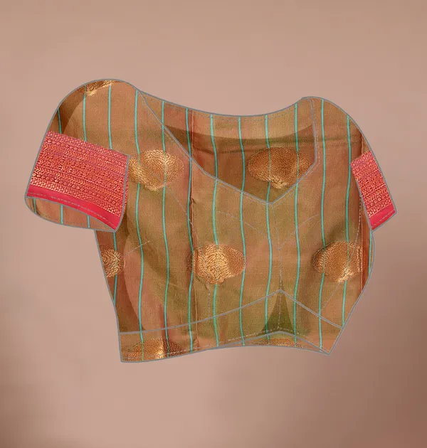 Green_Kanjivaram_Jacquard_Cotton_Silk_Saree_With_Wide_Banarasi_Zari_Border_For_Women