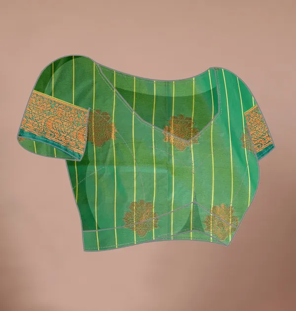 Lemon_Exquisite_Kanjivaram_Jacquard_Cotton_Silk_Saree_With_Wide_Banarasi_Zari_Border_For_Women