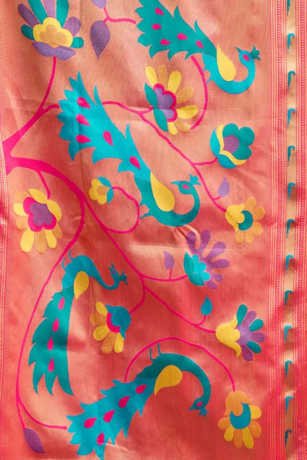 Golden_Yellow_Paithani_Silk_Saree_With_Grand_Contrast_Pallu_And_Intricate_Peacock_Zari_Motifs_For_Women
