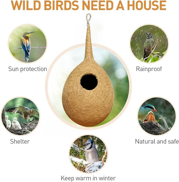 Organic_Bird_NEST_Set_of_2,_Purely_Made_by_Bird_Building_Technique_Bird_House_(Hanging,_Wall_Mounting,_Tree_Mounting)