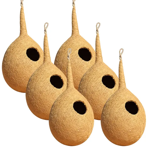 Organic_Large_Round_Bird_Nest_Set_Of_Six,_Purely_Made_By_Bird_Building_Technique_Bird_House_(Hanging,_Wall_Mounting,_Tree_Mounting)