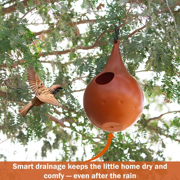 Rustic_Hanging_Bird_House_for_Small_Birds_|_Sparrow_Nest_Box_with_Drainage_Hole_|_Weatherproof_ABS_Bird_Home_with_Hook_&_Nesting_Material_|_Outdoor_Balcony_Garden_Bird_Shelter_(Pack_Of_2)