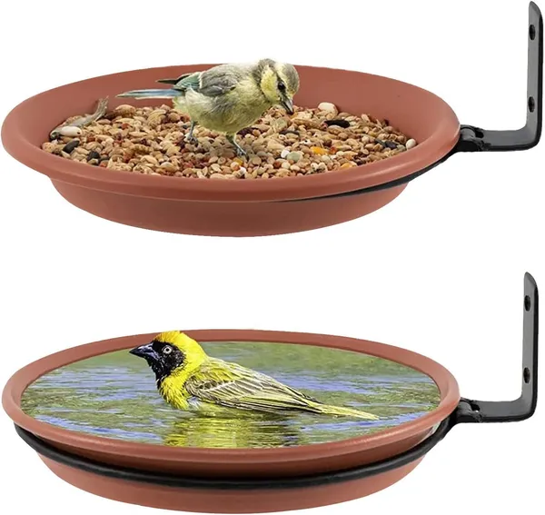 Pack_of_2_Bird_Feeder_for_Water_&_Seed_Bird_Bath_Trey_for_Balcony,_Trees,_Garden_&_Wall_mounting,_Attracting_Wild_Birds