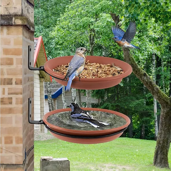 Pack_of_2_Bird_Feeder_for_Water_&_Seed_Bird_Bath_Trey_for_Balcony,_Trees,_Garden_&_Wall_mounting,_Attracting_Wild_Birds