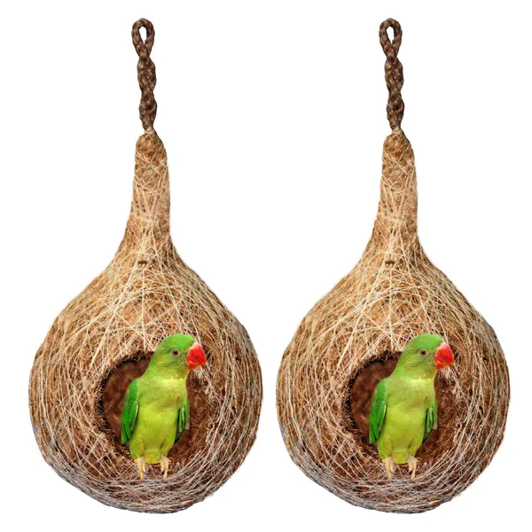 Organic_Bird_Nest_Large_Size_Set_of_2_|_Handmade_Coir_Fiber_&_Jute_Bird_House_for_Sparrow_&_Small_Birds_|_Hanging,_Wall_&_Tree_Mount_Bird_Nest_for_Balcony,_Garden_&_Outdoor_Use_|_Brown_Color