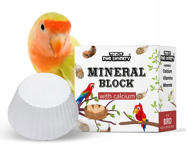 TREAT_FOR_LOYALTY_Natural_Calcium_Block_with_Minerals_for_Birds_|_High_Calcium_Bird_Supplement_|_Ideal_for_Finch,_Budgies,_Lovebirds,_Parrots_&_More_|_Easy_to_Digest_&_Boosts_Energy_-_60g_(Set_of_1)