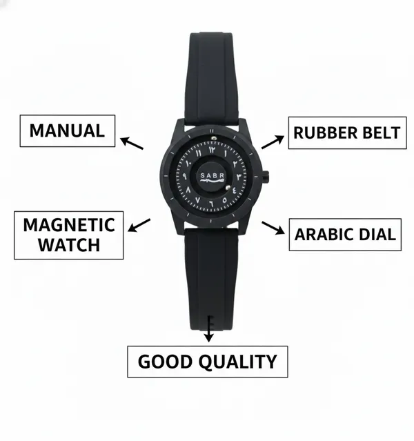 Men’s_Black_Magnetic_Arabic_Dial_Watch_–_Rubber_Strap_Minimalist_Quartz_Wristwatch