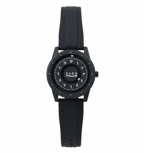 Men’s_Black_Magnetic_Arabic_Dial_Watch_–_Rubber_Strap_Minimalist_Quartz_Wristwatch