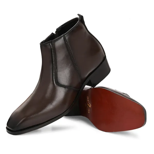 Brown_Synthetic_Leather_Boots_For_Men