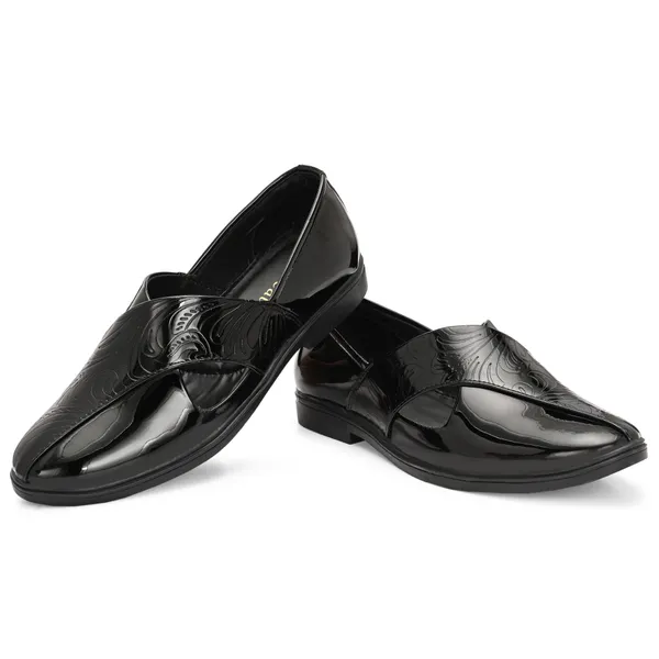 Black_Synthetic_Leather_Sandals_For_Men