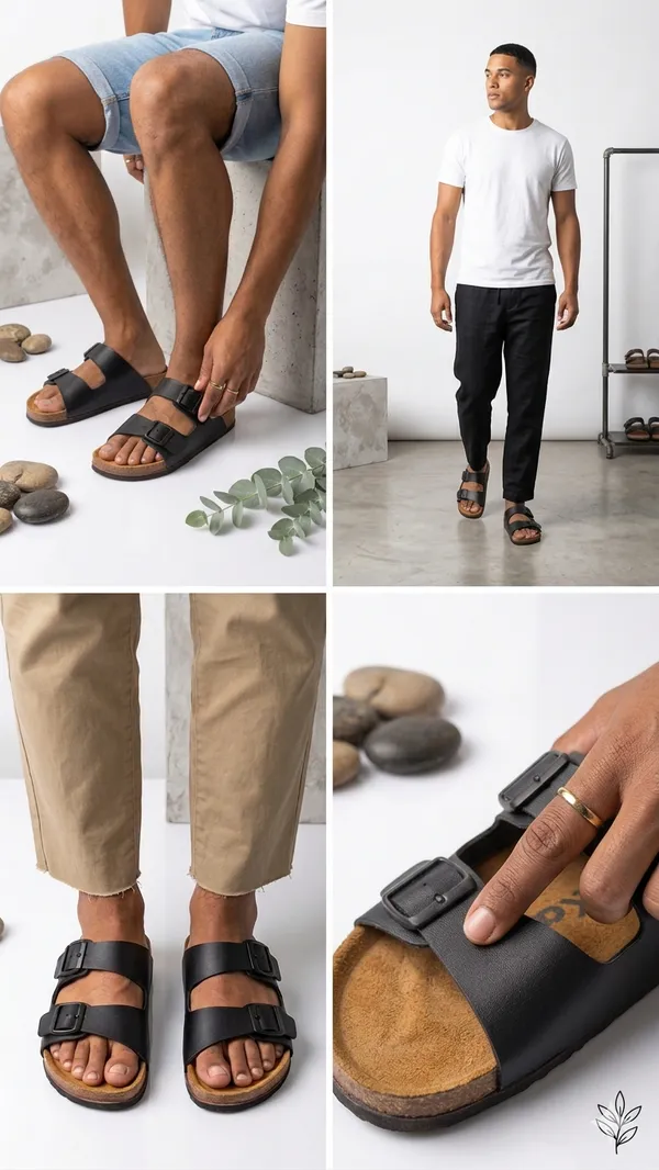 Men’s_Double_Buckle_Sandals_|_Adjustable_Strap_Slip-On_Comfort_Slides