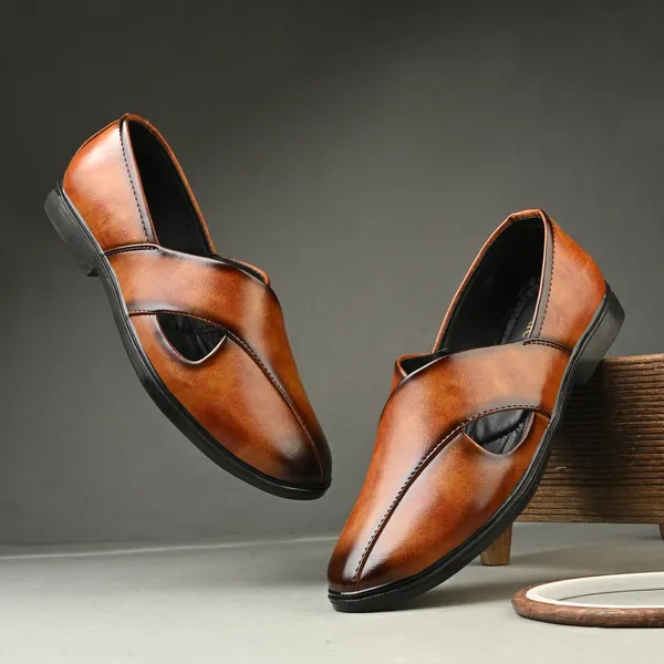 Tan_Synthetic_Leather_Sandals_For_Men