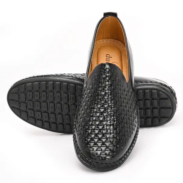 Black_Synthetic_Leather_Sandals_For_Men