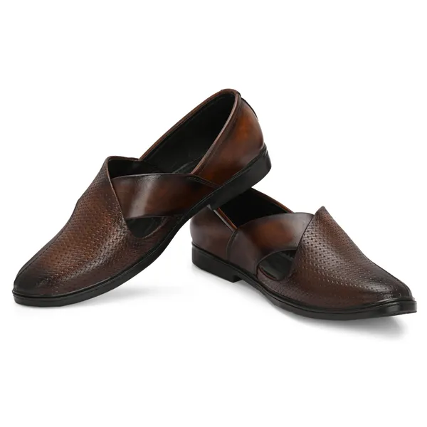 Brown_Synthetic_Leather_Sandals_For_Men