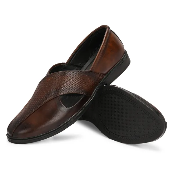 Brown_Synthetic_Leather_Sandals_For_Men