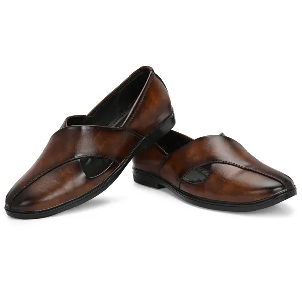 Brown_Synthetic_Leather_Sandals_For_Men