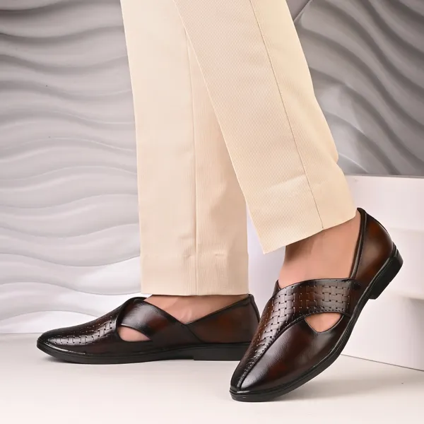 Brown_Synthetic_Leather_Sandals_For_Men