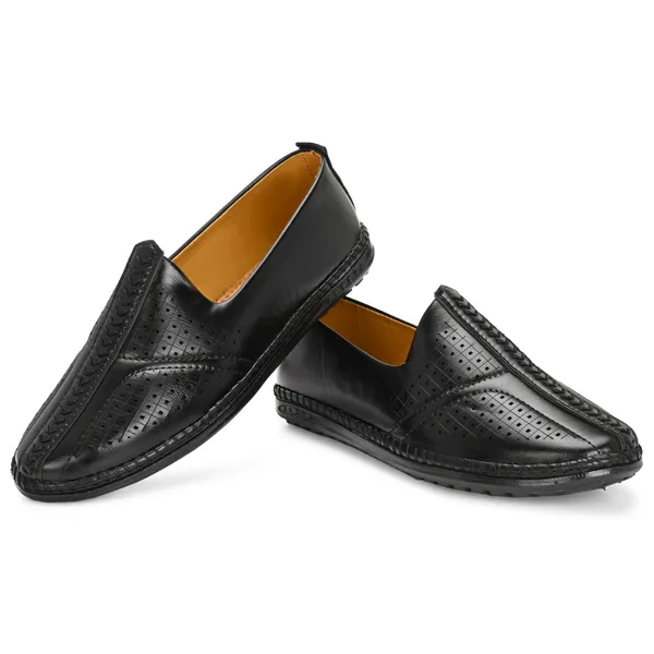 Black_Synthetic_Leather_Sandals_For_Men