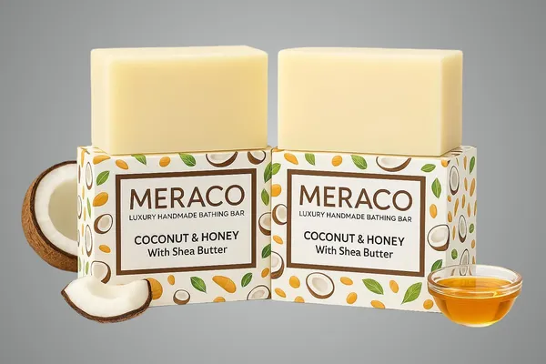 Handmade_Coconut_&_Honey_Soap_Bar__Ayurvedic_Bath_Bar_With_Shea_Butter__Deeply_Moisturizes_And_Nourishes_Skin_(Pack_Of_2X100_Gram)__Helps_Reduce_Tanning_And_Exfoliates